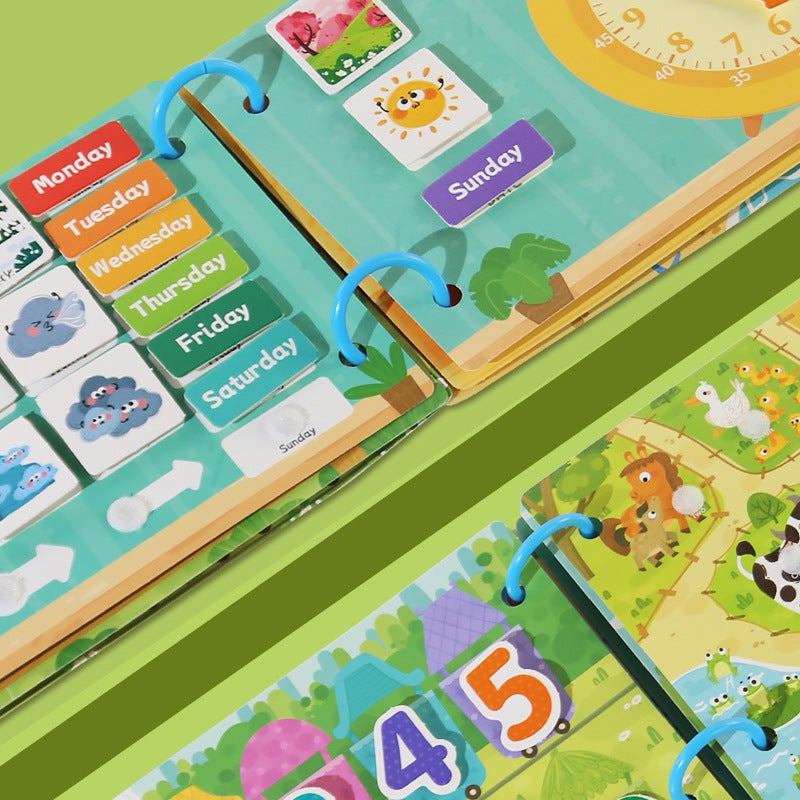 Children'S Enlightenment Traffic Quiet Book Early Childhood Education Velcro Cognitive Book Baby Intelligence Development Hand Tear Paste Book - Image 3